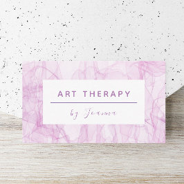 Moderne Kunsttherapie Rosa Schwimmstoff Romantisch Visitenkarte