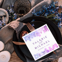 Moderne Kunsttischlerei Rosa und Lila Hochzeit