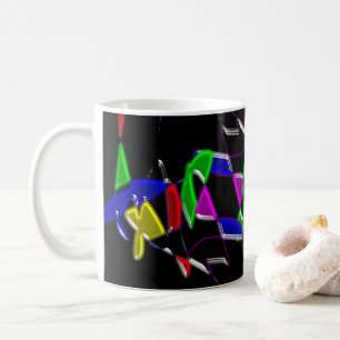 Moderne Kunstwerke , Farbexplosion Kaffeetasse