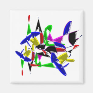 Moderne Kunstwerke , Farbexplosion Magnet