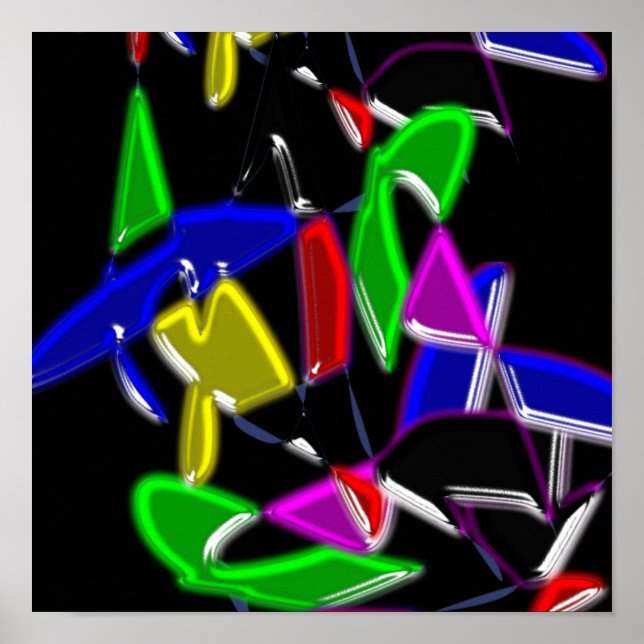 Moderne Kunstwerke , Farbexplosion Poster (Vorne)