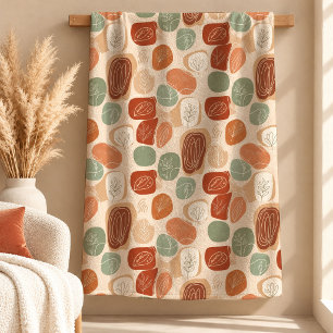 Moderne Kupfer-Boho-Formen-Decke Design Kunst Fleecedecke