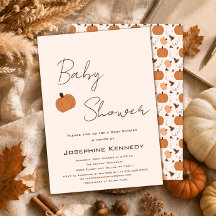 Moderne Kürbis-Geschlechtsneutrale Babyparty-Einla