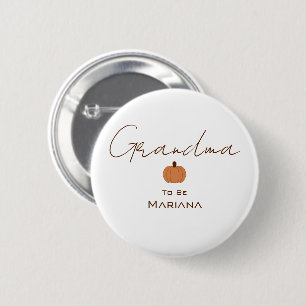 Moderne Kürbis geschlechtsneutrale werdende Oma Button