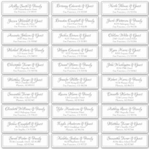 Moderne kursive Skriptaufschrift Hochzeitgästen Ad Aufkleber