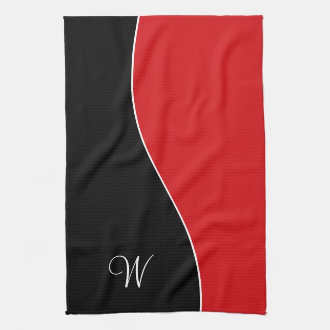 Moderne Kurven Moderne Stil Personalisiert Geschirrtuch (Vertikal)