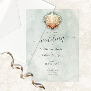 Moderne Küsten-Meeresschnecke Aqua-Hochzeit