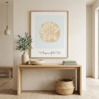 Moderne Küsten-Sanddoller-Wandkunst Poster