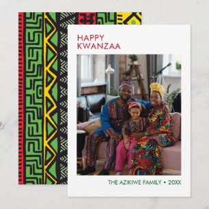 Moderne Kwanzaa-Foto-Feiertagskarte Feiertagskarte