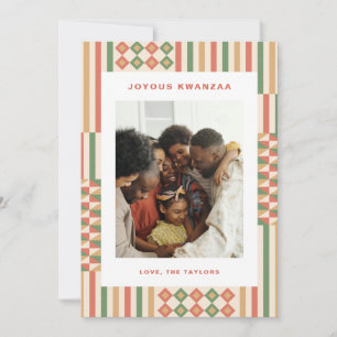 Moderne Kwanzaa-Kente-Muster 1-Foto Feiertagskarte