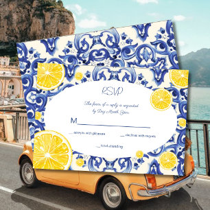 Moderne La Dolce vita Zitronen-RSVP-Einladung Einladung