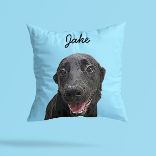 Moderne Labrador Retriever Illustration   Name hin Kissen