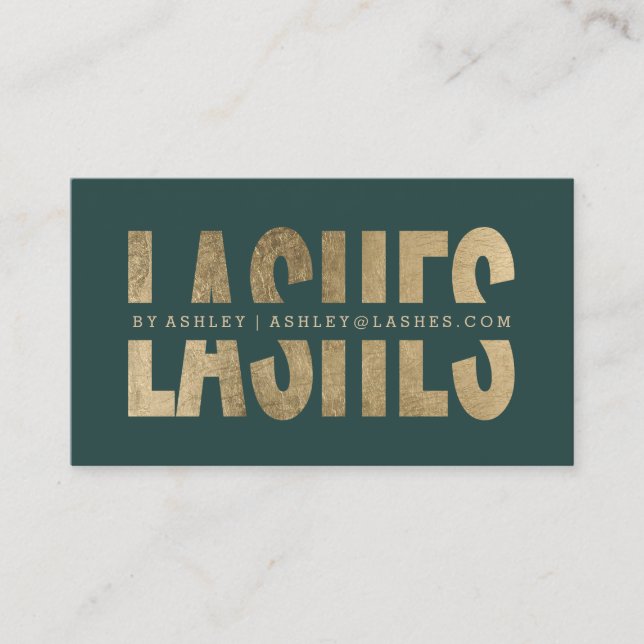 Moderne Läden schneiden Imitate Gold Typografie gr Visitenkarte (Vorderseite)