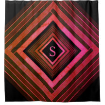 Moderne ländliche rosa geometrische Monogramme