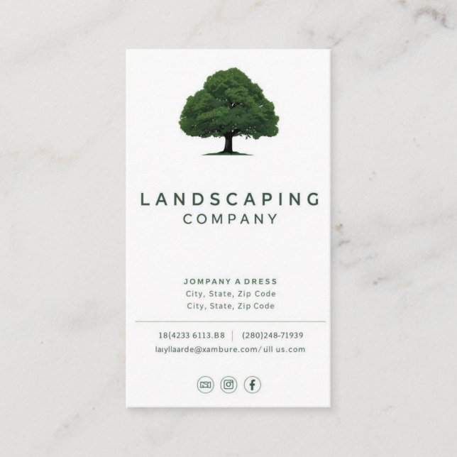 Moderne Landscaping Business Card Visitenkarte (Vorderseite)