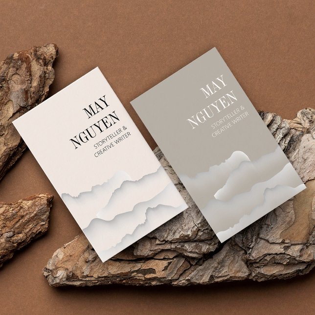 Moderne Landschaft Minimalistisch Visitenkarte (Modern Landscape Minimalist Business Card)