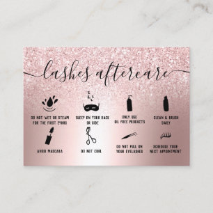 Moderne Laser Aftercare Rose Gold Glitzer metallis Visitenkarte