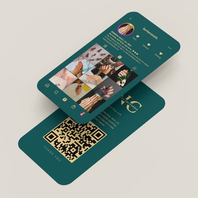 Moderne Lashes machen den Künstler zu einem Aquama Visitenkarte (Modern Lashes Makeup Artist Teal Blue Instagram Business Card
)