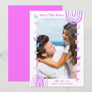 Moderne Lässige Boho Wedding Verlobt Save The Date