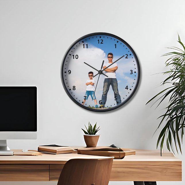 Moderne, Lässige Personalisierte Foto Uhr (Modern Casual Personalized Family Photo Wall Clock
)