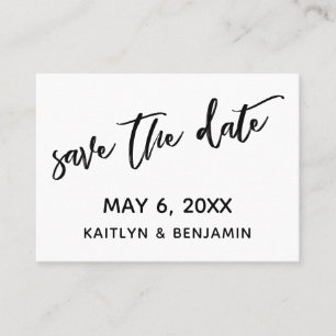 Moderne Lässige Save the Date- & Hochzeitskarte Visitenkarte