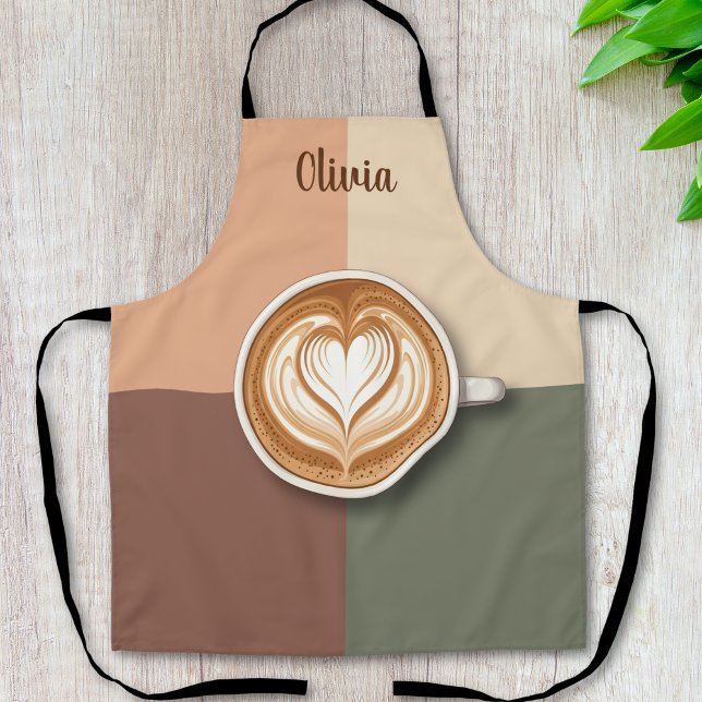 Moderne Latte Art Herz  Schürze (Von Creator hochgeladen)