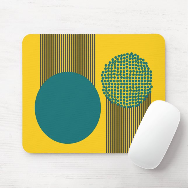 Moderne Laufbahnen und Linien des mittleren Jahrhu Mousepad (Mit Mouse)