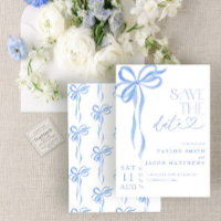 Moderne Launische Blaue Schleife Aquarell Save the