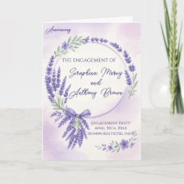 Moderne Lavendel Typografy Engagement Party einlad Karte