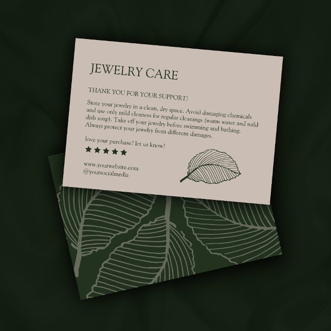 Moderne Leaf-Muster Produktpflege dank Karte (Von Creator hochgeladen)