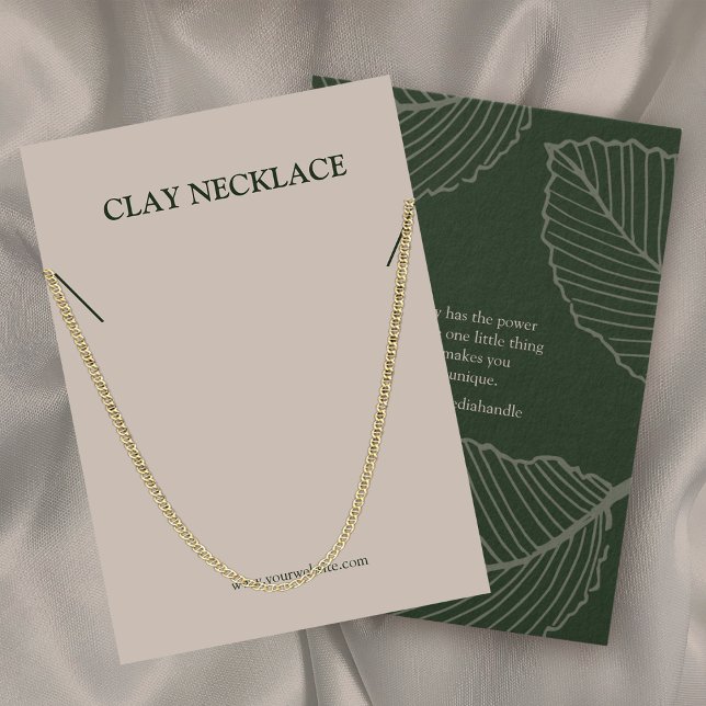 Moderne Leaf-Muster-Schmuck-Nekklace-Display-Karte (Von Creator hochgeladen)
