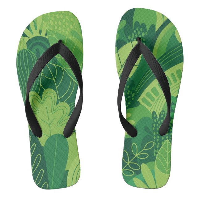 Moderne Leafy Textur Flip Flops (Fußbett)