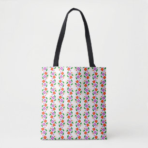 Moderne lebendige florale nahtlose helle Botanik Tasche