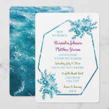 Moderne, lebendige Hochzeit des Fotos Ocean Blue F