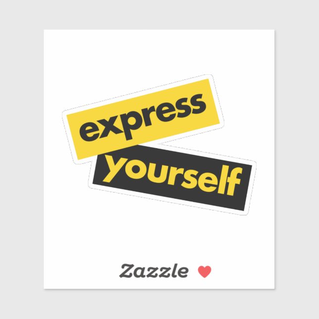 Moderne, lebendige, kühne Grafik von Express-Sie s Aufkleber (Blatt)
