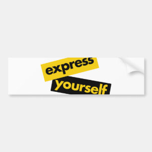 Moderne, lebendige, kühne Grafik von Express-Sie s Autoaufkleber