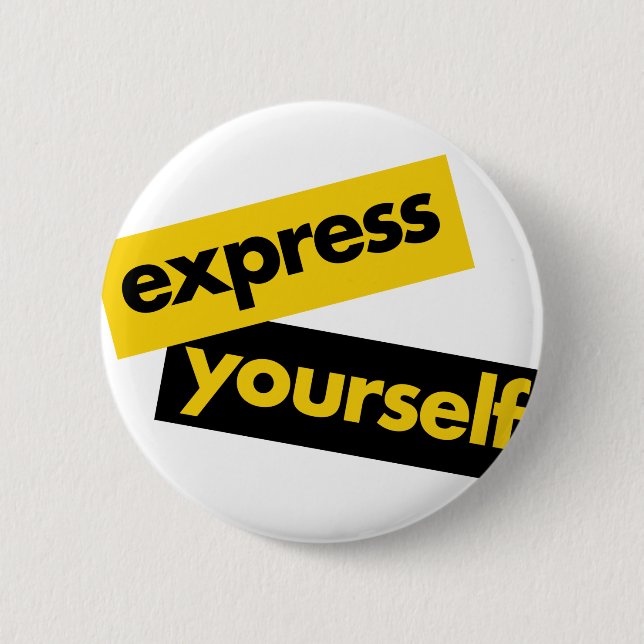 Moderne, lebendige, kühne Grafik von Express-Sie s Button (Vorderseite)