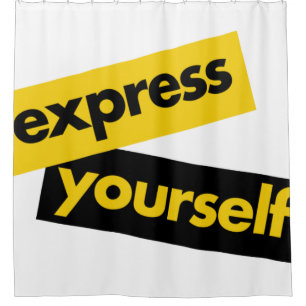 Moderne, lebendige, kühne Grafik von Express Yours Duschvorhang