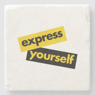 Moderne, lebendige, kühne Grafik von Express Yours Steinuntersetzer