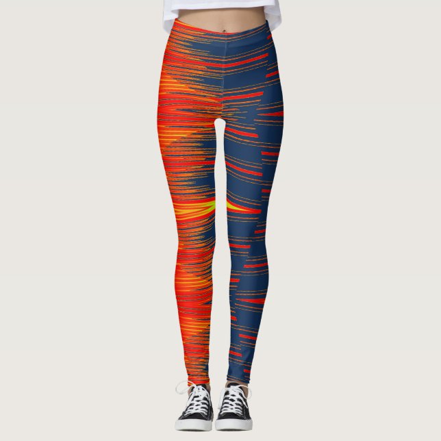 Moderne, lebendige Leggings "Ratti_Creative_Arts" (Vorderseite)