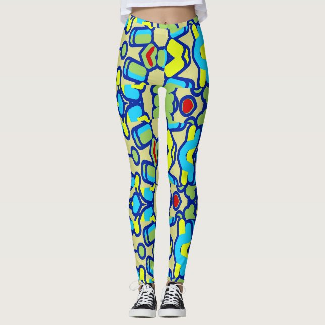 Moderne, lebendige Leggings "Ratti_Creative_Arts" (Vorderseite)