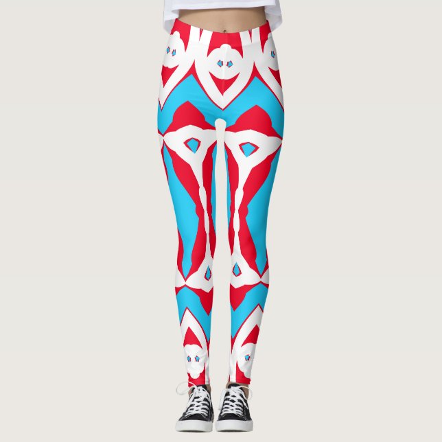 Moderne, lebendige Leggings "Ratti_Creative_Arts" (Vorderseite)