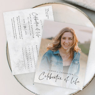 Moderne Lebensfeier Gedenk Funeral  Postkarte