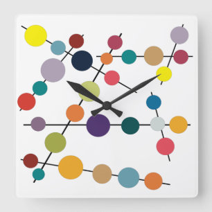 Moderne Lebensräume des Mittelalters Quadratische Wanduhr