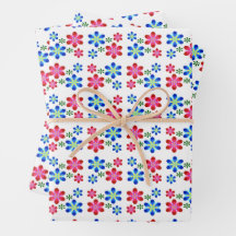Moderne lebhafte Flower-Power-Hochzeitsmuster,