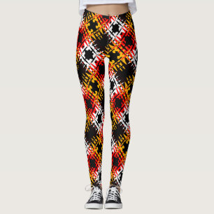 Moderne Leggings 4 Nationen Kunst Leggings