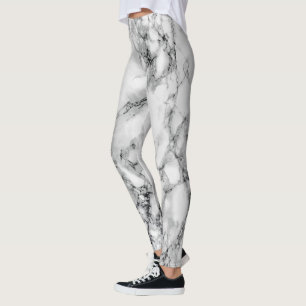 Moderne Leggings aus weißem Marmor