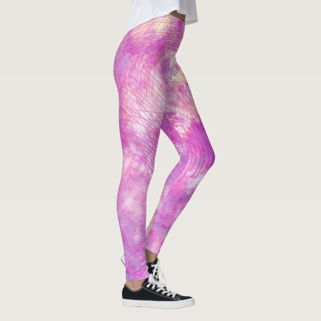 Moderne Leggings mit Abstraktem Hintergrund (Rechts)