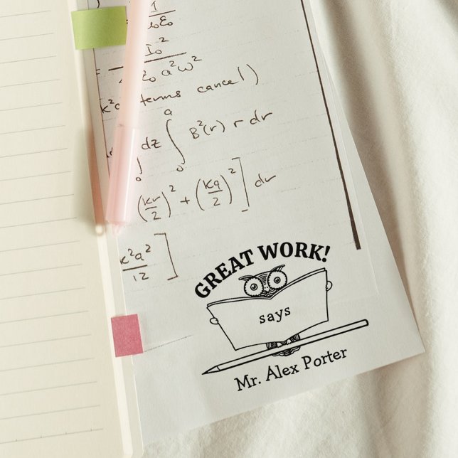 Moderne Lehrer im Klassenzimmer Großartige Arbeit Gummistempel (Von Creator hochgeladen)