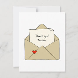 Moderne Lehrerbewertung Dankeschön-Karte